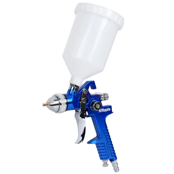 Ntools SG 828 HVLP Lackierpistole Düse 1,3 mm - 2,5 mm Fließbecherpistole 600 ml